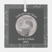 ゴシック様式の灰色の満月（濃） ガラスオーナメント (正面)