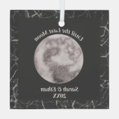 ゴシック様式の灰色の満月（濃） ガラスオーナメント (裏面)