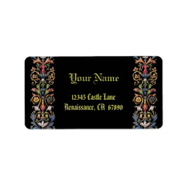 ゴシック様式の照明フローラ中世アート ラベル