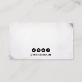 ゴシック様式の白黒の刀刺入れ屋 名刺 (裏面)