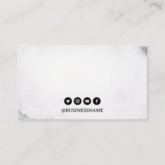 ゴシック様式の白黒の刀刺入れ屋 名刺 (裏面)