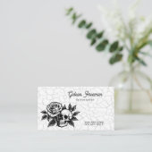 ゴシック様式の白黒スカル入れ屋 名刺 (スタンド正面)