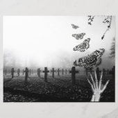 ゴシック様式の白黒スクラップブック紙 (裏面)