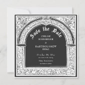 ゴシック様式の白黒中世からデスフォトまで セーブザデート (正面)