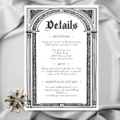 ゴシック様式の白黒中世から結婚死まで エンクロージャーカード