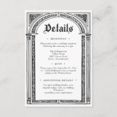 ゴシック様式の白黒中世から結婚死まで エンクロージャーカード (正面)