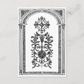ゴシック様式の白黒中世から結婚死まで エンクロージャーカード (裏面)