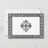 ゴシック様式の白黒中世から結婚死まで 出欠カード (裏面)