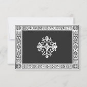 ゴシック様式の白黒中世から結婚死まで 出欠カード (裏面)