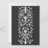 ゴシック様式の白黒中世から結婚死まで 招待状 (裏面)