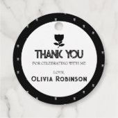 ゴシック様式の白黒誕生日 フェイバータグ (裏面)