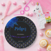 ゴシック様式の白黒誕生日 ペーパープレート (パーティー)