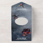 ゴシック様式の神秘的なムーディ結婚フローラ オールインワン招待状 (外側)