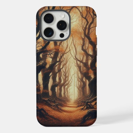 ゴシック様式の秋の森 iPhoneケース (裏面)