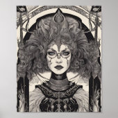 ゴシック様式の空想ザ(昆虫)オオカバマダラ、モナーク ポスター (正面)