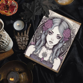 ゴシック様式の空想ブルー・ガール ポスター