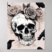 ゴシック様式の空想開花とボーン ポスター (正面)