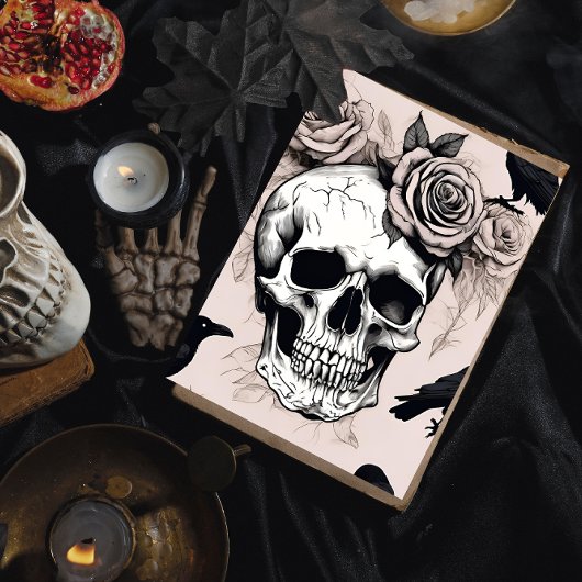 ゴシック様式の空想開花とボーン ポスター