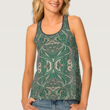 ゴシック様式の緑の女性の戦車のトップ