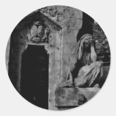 ゴシック様式の美しい墓のシール ラウンドシール (正面)