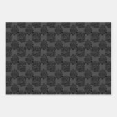 ゴシック様式の美的バラマットグレー&ブラック ラッピングペーパーシート (正面3)