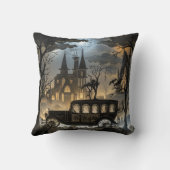 ゴシック様式の聖堂とハース付き墓地 クッション (裏面)