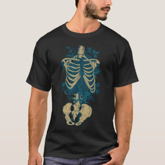 ゴシック様式の花と骨 Tシャツ