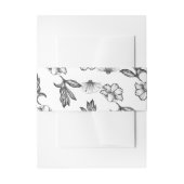 ゴシック様式の花の入れ墨ベビーシャワー 招待状ベリーバンド (正面例)