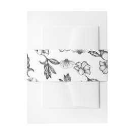 ゴシック様式の花の入れ墨ベビーシャワー 招待状ベリーバンド