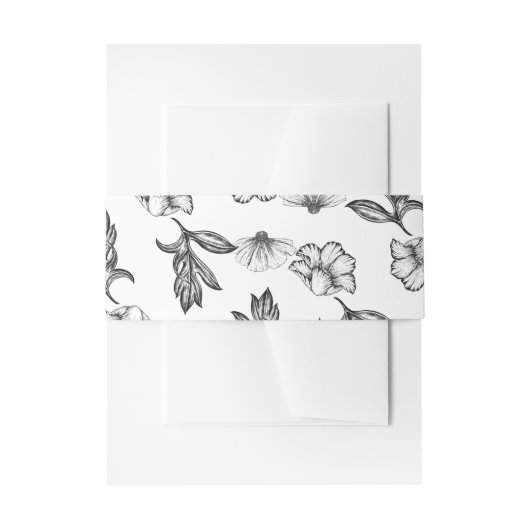 ゴシック様式の花の入れ墨ベビーシャワー 招待状ベリーバンド (正面例)