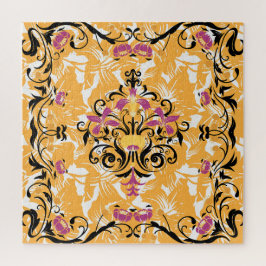 ゴシック様式の花カラフルフローラ ジグソーパズル