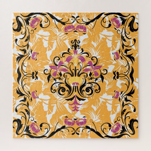 ゴシック様式の花カラフルフローラ ジグソーパズル (縦)