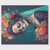 ゴシック様式の花嫁で寂しい涙を流す ラッピングペーパー (フラット)