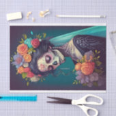 ゴシック様式の花嫁で寂しい涙を流す 薄葉紙 (クラフト)