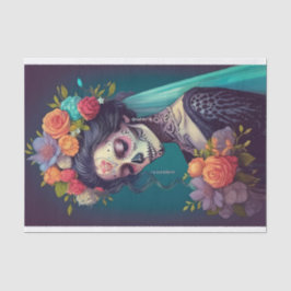 ゴシック様式の花嫁で寂しい涙を流す 薄葉紙