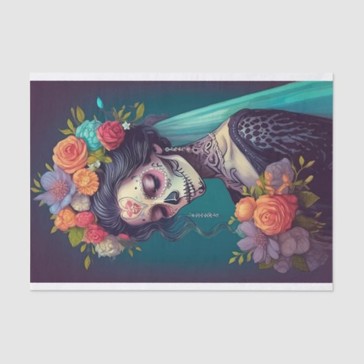 ゴシック様式の花嫁で寂しい涙を流す 薄葉紙 (正面)