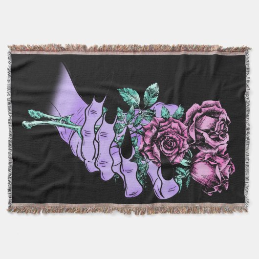 ゴシック様式の花束投げ スローブランケット (正面)