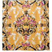 ゴシック様式の花、中空生活 シャワーカーテン (正面)