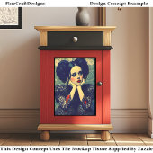 ゴシック様式の若い女性ポートレート、フローラDQ5Rデコページ 薄葉紙