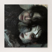 ゴシック様式の若者カップルポートレート ジグソーパズル (横)