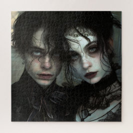 ゴシック様式の若者カップルポートレート ジグソーパズル