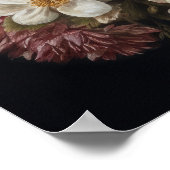 ゴシック様式の蛾と花アートプリントポスター ポスター (角)