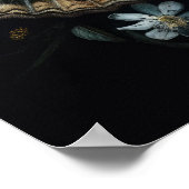 ゴシック様式の蛾と花アートプリントポスター ポスター (角)