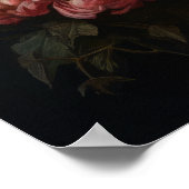 ゴシック様式の蛾と花アートプリントポスター ポスター (角)