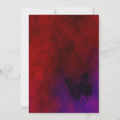 ゴシック様式の蝶誕生日 招待状 (裏面)