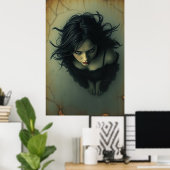 ゴシック様式の視線：ダークミューズポスター ポスター (ホームオフィス)