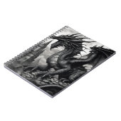 ゴシック様式の詳細なドラゴンアート ノートブック (左側)