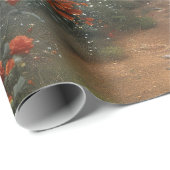 ゴシック様式の赤いローズヴァンパイコレートドラキュラのフローラアーチ ラッピングペーパー (ロールコーナー)