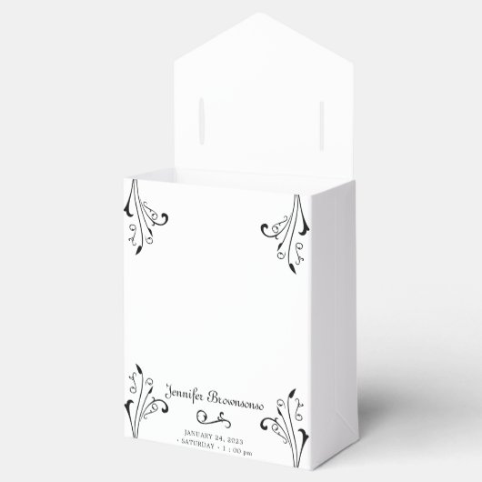 ゴシック様式の赤ちゃんシャワーのテーマパーティー フェイバーボックス (オープン)