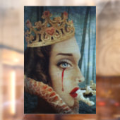 ゴシック様式の超ユニークリアルなコラージュ悲しいハートの女王 ウィンドウサイン (シート2)